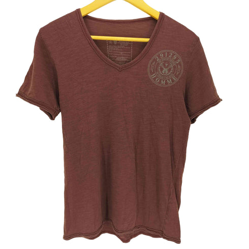 ニーキューイチニーキューゴーオム 291295=HOMME バックプリント VネックTシャツ Y2K メンズ import:M
