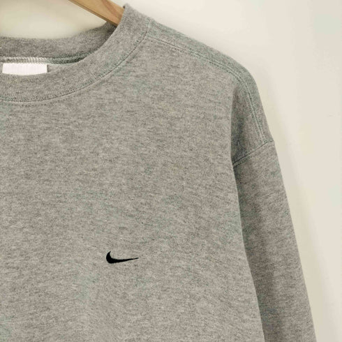ナイキ NIKE 90-00S 白タグ メキシコ製 ワンポイントロゴ刺繍 プルオーバー スウェット メンズ import:M