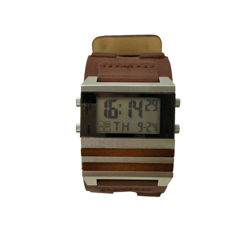 フォッシル FOSSIL レザーバックル デジタル 腕時計 メンズ