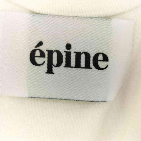 エピヌ epine ロゴ刺繍 袖フリル 半袖 Tシャツ レディース