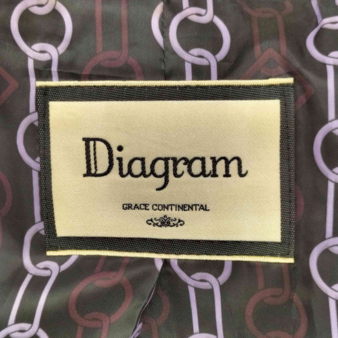 ダイアグラムグレースコンチネンタル Diagram GRACE CONTINENTAL ギャザー 五分袖 テーラードジャケット レディース JPN:36