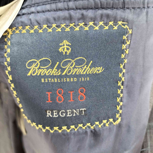ブルックスブラザーズ BROOKS BROTHERS REGENT / E.THOMAS USA製 2B シングル テーラードジャケット & ノータック 裾ダブル スラックス メンズ 40S/W34