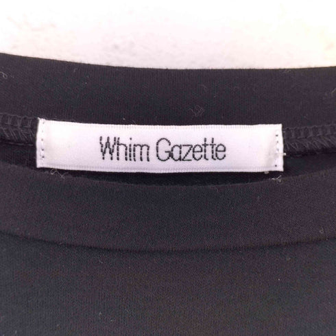 ウィムガゼット Whim Gazette コットン クルーネック 袖切り替え 長袖 Tシャツ レディース FREE
