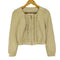 レッセパッセ LAISSE PASSE lamb leather ラムレザー 羊革 ノーカラー フリル ジップ ジャケット レディース 36