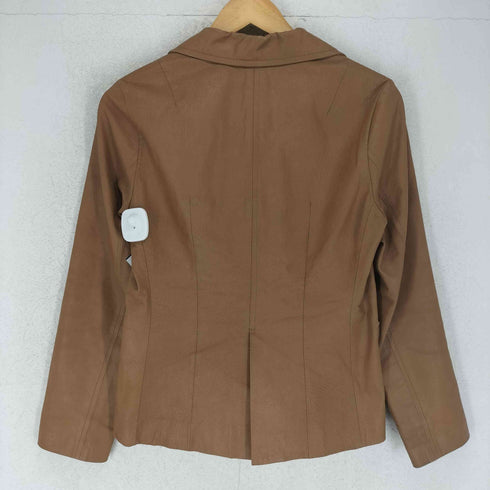 メルローズ MELROSE pig leather ピッグレザー 豚革 開襟 ジャケット レディース 3