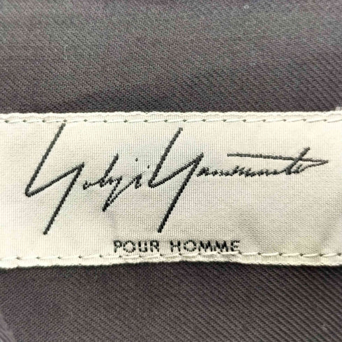 ヨウジヤマモトプールオム Yohji Yamamoto POUR HOMME フラップポケット ダブルポケット カーブステッチ スーパーロングシャツ メンズ