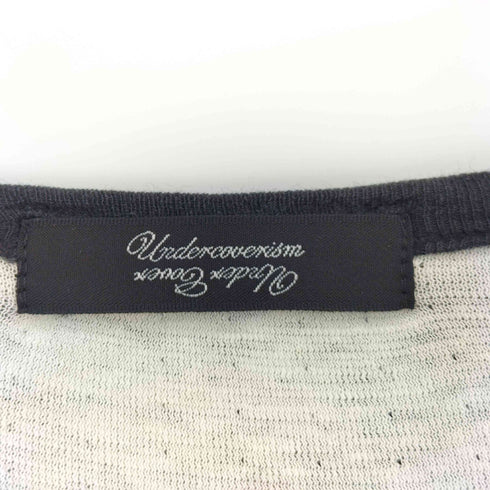 アンダーカバーイズム UNDERCOVERISM 09aw EARMUFF MANIAC期 イヤマフ期 ダメージ加工 裁ち切り カーブデザイン ロング Uネックカットソー メンズ JPN:2