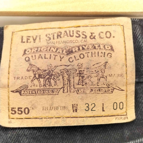 リーバイス Levis 90s USA製 515 オレンジタブ ジップフライ ブラックデニムショーツ メンズ 32