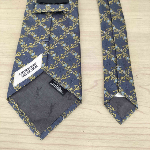 イヴサンローラン Yves Saint Laurent 総柄 シルクネクタイ メンズ