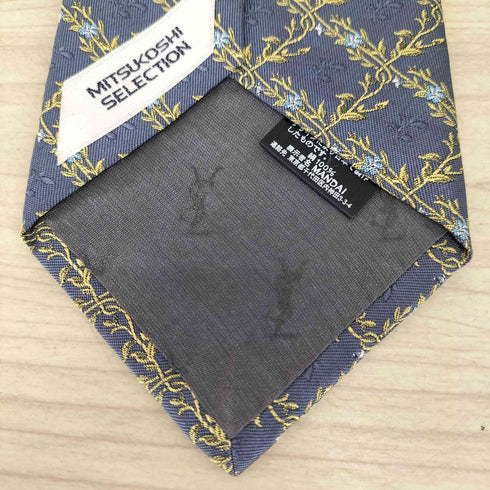 イヴサンローラン Yves Saint Laurent 総柄 シルクネクタイ メンズ