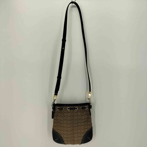 コーチ COACH ミニシグネチャー キャンバス ドローストリング ショルダーバッグ レディース
