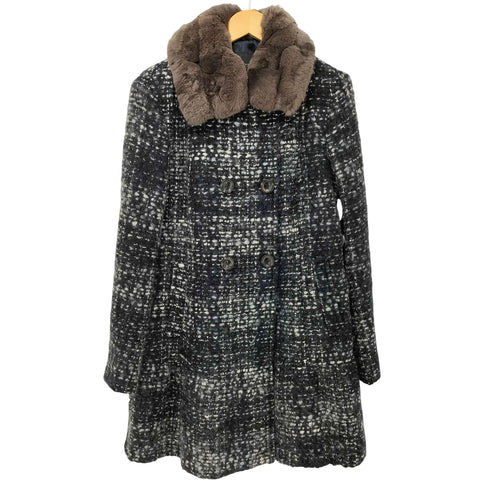ウィークエンドマックスマーラ Weekend Max Mara 2WAY モヘア混 ツイード ファーコート レディース JPN:44