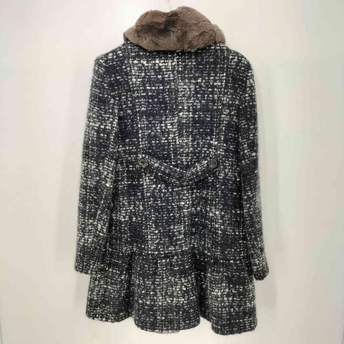 ウィークエンドマックスマーラ Weekend Max Mara 2WAY モヘア混 ツイード ファーコート レディース JPN:44