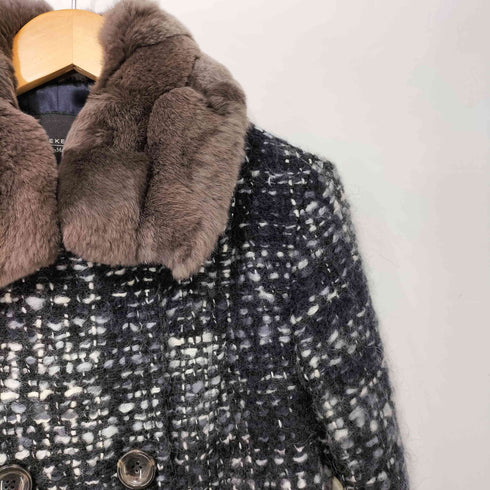 ウィークエンドマックスマーラ Weekend Max Mara 2WAY モヘア混 ツイード ファーコート レディース JPN:44