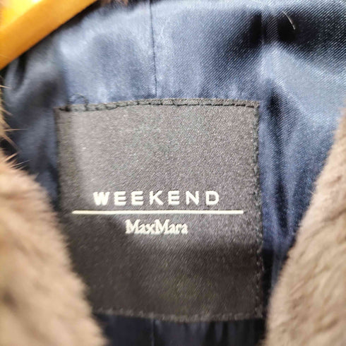 ウィークエンドマックスマーラ Weekend Max Mara 2WAY モヘア混 ツイード ファーコート レディース JPN:44