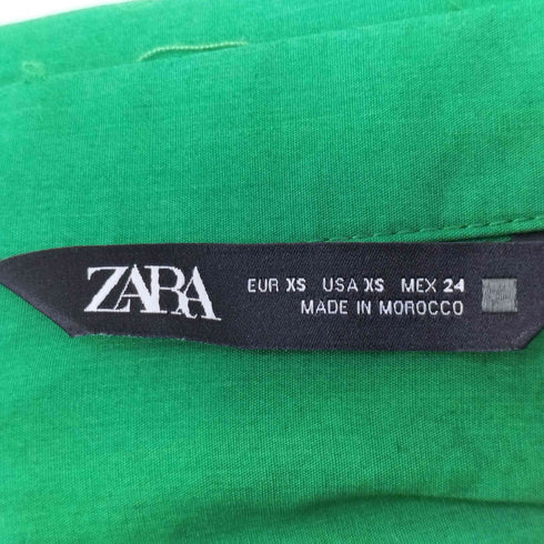 ザラ ZARA コットン 長袖 ポプリン シャツ レディース XS