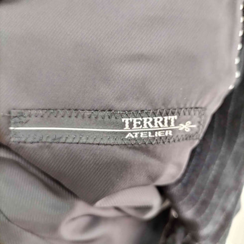 TERRIT ATELIER ピークドラペル ベロア 1B シングル テーラードジャケット メンズ EUR:48