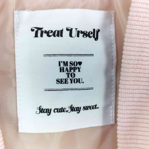 トリートユアセルフ TREAT URSELF 袖フリルリボン フロントジップ ブルゾン ジャケット レディース FREE