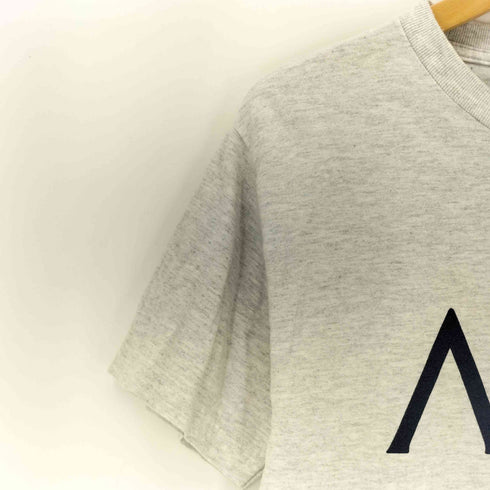 アメリカンアパレル AMERICAN APPAREL ロゴプリント 霜降りグレークルーネックTシャツ レディース import:S