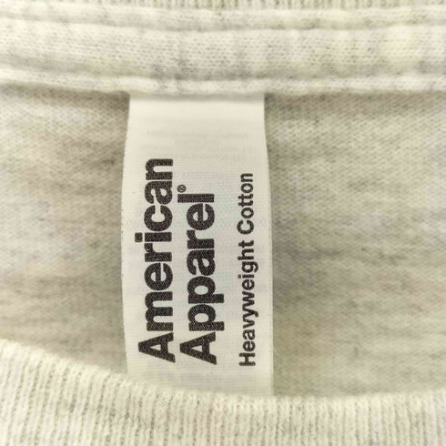 アメリカンアパレル AMERICAN APPAREL ロゴプリント 霜降りグレークルーネックTシャツ レディース import:S