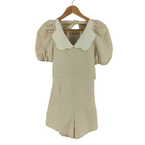 エピヌ epine scallop collar jaguard double ribbon rompers レディース