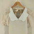 エピヌ epine scallop collar jaguard double ribbon rompers レディース