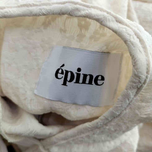 エピヌ epine scallop collar jaguard double ribbon rompers レディース