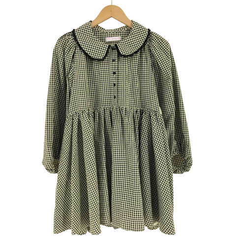 リトルサニーバイト little sunny bite Check puff sleeve mini dress チェック パフスリーブ ミニ ワンピース レディース S
