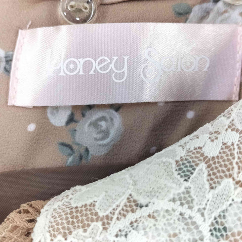 ハニーサロン Honey Salon 花柄 デカ襟 レース 2way 長袖 ワンピース レディース FREE
