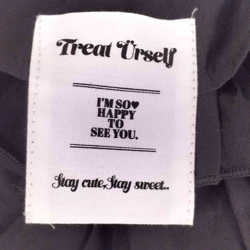 トリートユアセルフ TREAT URSELF シースルー フリル ブラウス レディース F