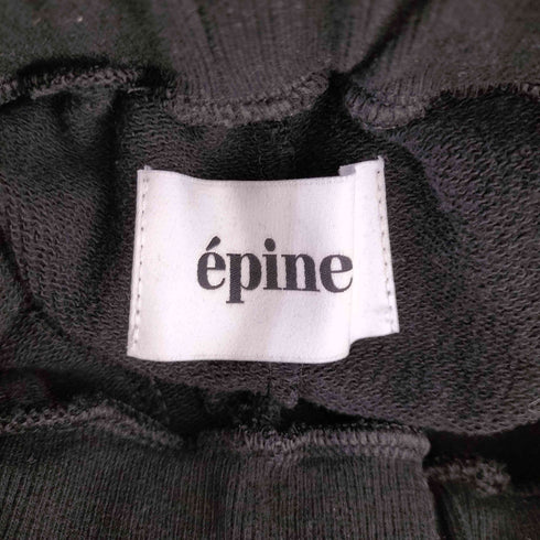 エピヌ epine 裾刺繍 イージー ピンタック スウェット パンツ レディース