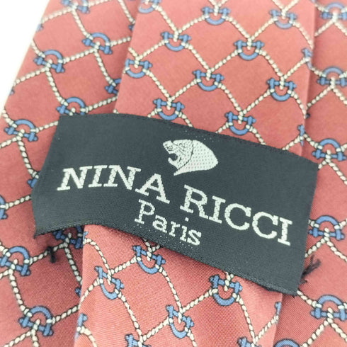 ニナリッチ NINA RICCI 総柄 シルクネクタイ メンズ
