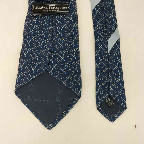 サルヴァトーレフェラガモ Salvatore Ferragamo 総柄 シルクネクタイ メンズ
