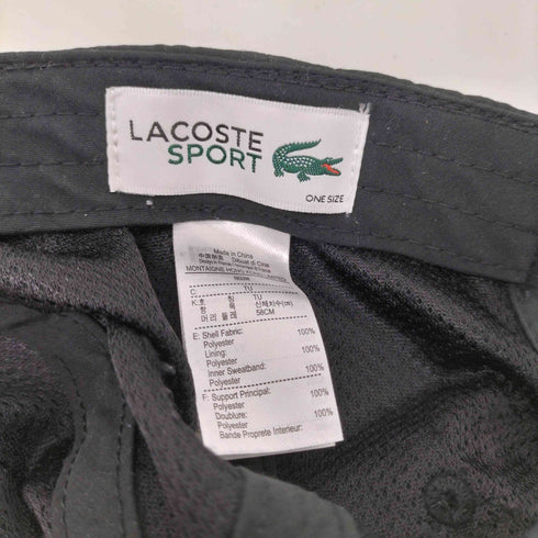 ラコステ LACOSTE コントラスト ボーダー ライトウエイト キャップ レディース 58cm