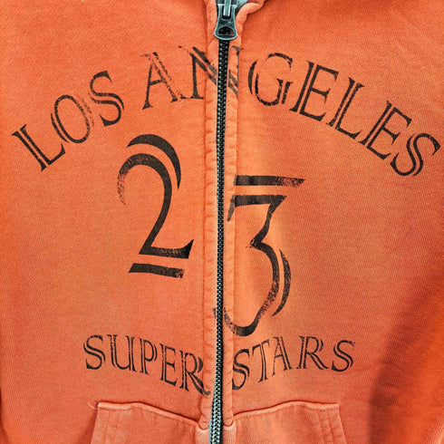 ラッセルアスレチック RUSSELL ATHLETIC 70s USA製 金タグ プリント ダブルジップ パーカー 復刻 メンズ M