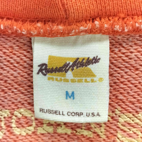 ラッセルアスレチック RUSSELL ATHLETIC 70s USA製 金タグ プリント ダブルジップ パーカー 復刻 メンズ M