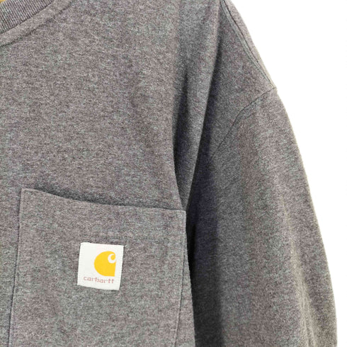 カーハート Carhartt 半袖 コットン ポリ ポケット ヘンリーネック Tシャツ メンズ 2XL