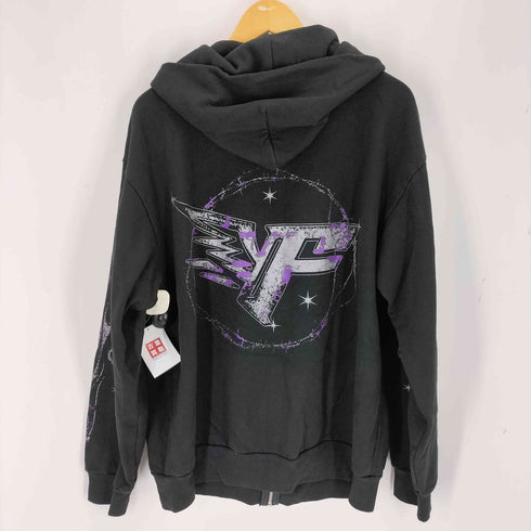 ロサンゼルスアパレル Los Angeles Apparel FUGE WORLDWIDE スプレー プリント ジップアップ パーカー メンズ L