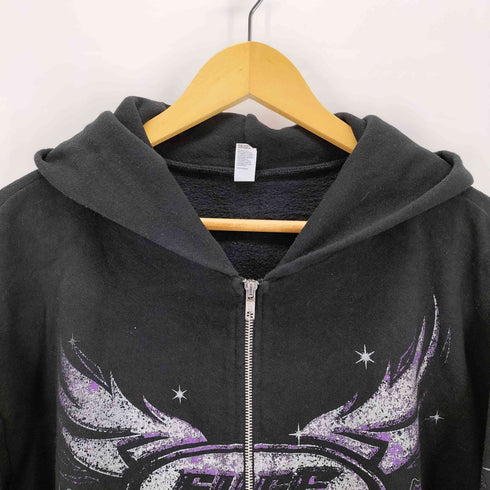 ロサンゼルスアパレル Los Angeles Apparel FUGE WORLDWIDE スプレー プリント ジップアップ パーカー メンズ L