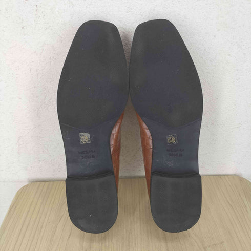 エバーレーン EVERLANE クロコ柄 スクエアトゥ ローファー レディース JPN:24.5