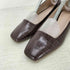 チャールズアンドキース CHARLES&KEITH Croc-Effect Square Toe Ballerina スクエア パンプス レディース JPN:37