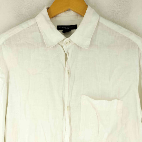 バナナリパブリック BANANA REPUBLIC 90-00s 黒タグ リネン 長袖シャツ レディース import:M