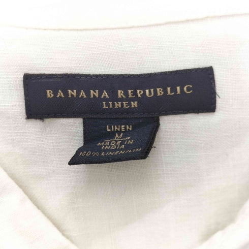 バナナリパブリック BANANA REPUBLIC 90-00s 黒タグ リネン 長袖シャツ レディース import:M