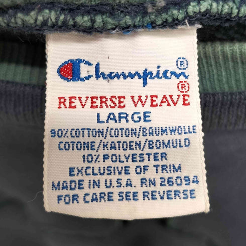 チャンピオン Champion 90S USA製 REVERSE WEAVE リバースウィーブ レイヤード フェード メンズ import:L