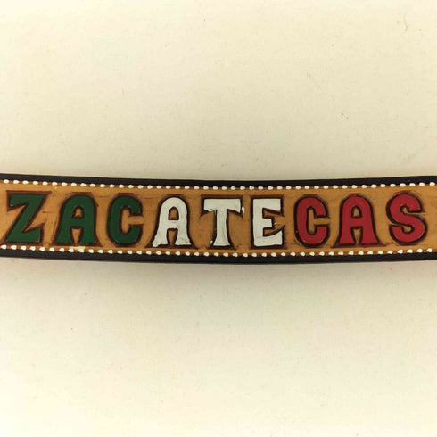 ZACATECAS イーグル ホース 型押し レザー ウエスタン ベルト メンズ