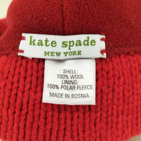 ケイトスペードニューヨーク kate spade NEW YORK 刺繍 ボンボン ニット帽 レディース