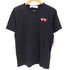 プレイコムデギャルソン PLAY COMME des GARCONS T-SHIRT WITH DOUBLE HEART BLACK ダブルハートワッペン 半袖 Tシャツ メンズ JPN:M