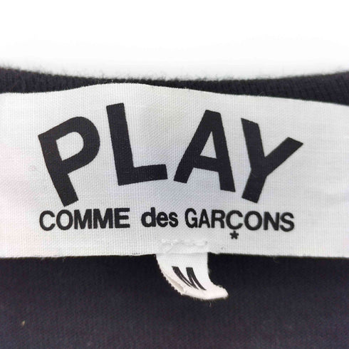 プレイコムデギャルソン PLAY COMME des GARCONS T-SHIRT WITH DOUBLE HEART BLACK ダブルハートワッペン 半袖 Tシャツ メンズ JPN:M