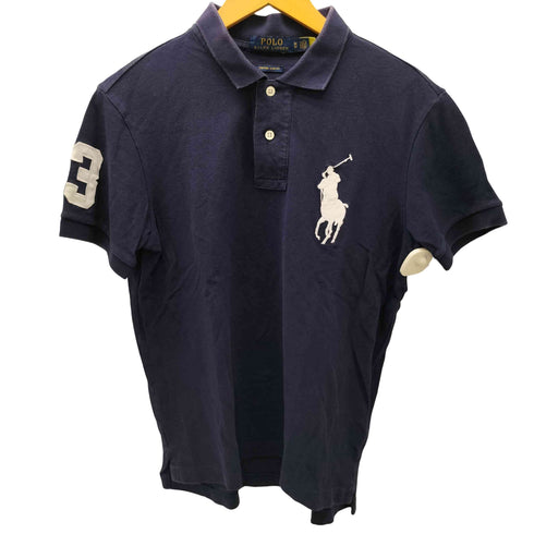ポロラルフローレン POLO RALPH LAUREN 現行タグ ビッグ ポニー ナンバリング 刺繍 ポロシャツ メンズ import:M