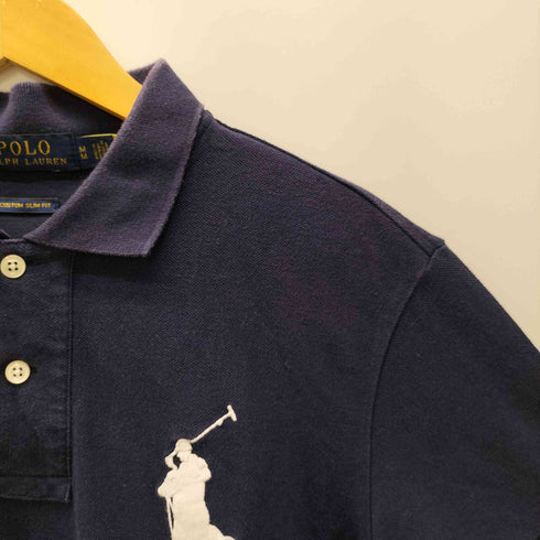 ポロラルフローレン POLO RALPH LAUREN 現行タグ ビッグ ポニー ナンバリング 刺繍 ポロシャツ メンズ import:M